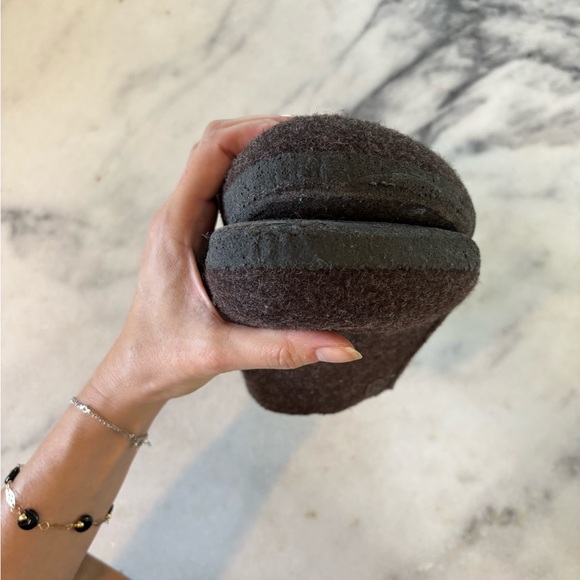 Birkenstock Dark Brown Wool Slip-Ons - Picture 4 of 7